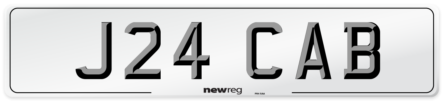 J24 CAB Number Plate from New Reg